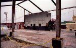 Remaining part of engine house being dismantled